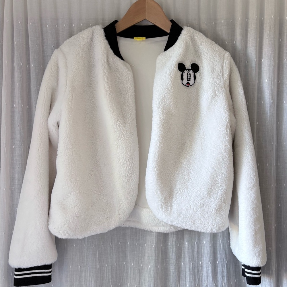 Disney Mickey Mouse Faux Fur Bomber Jacket